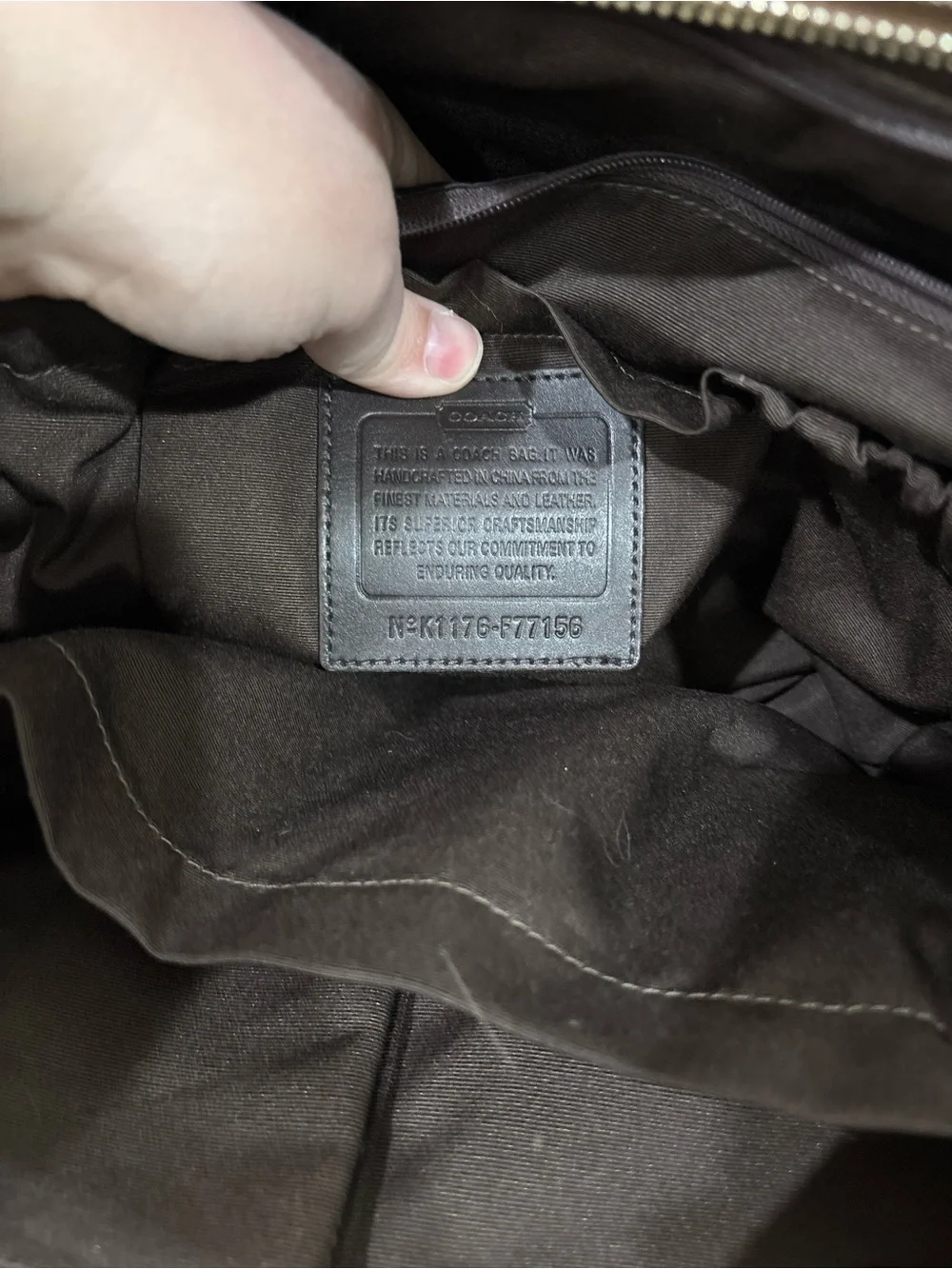 Coach Khaki Canvas Diaper Bag in Signature C Monogram